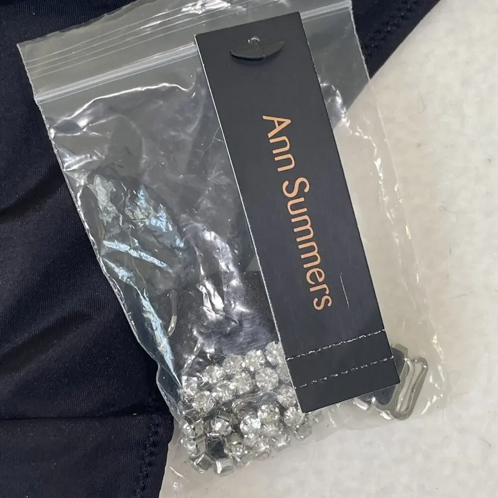 Ann Summers Thong G-String Size 6 Additional Strap W/ Added Rhinestones - Picture 2 of 4